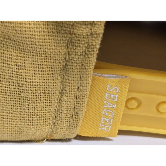 Seager Company Snapback Yellow Patch Classic Grit Western Wear Hemp Hat - Picture 5 of 8